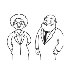 Old people black and white illustration vector image simple minimalist artwork design template
