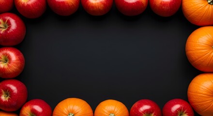 Apples and Pumpkins Border