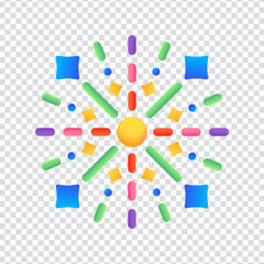 Confetti Icon Design Variation 4