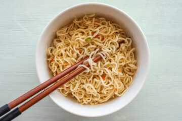 Instant noodles for fast snack.