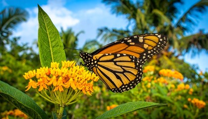 Obraz premium Monarch butterfly on a flower