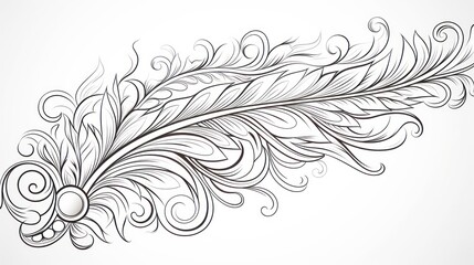 Ornate feather design