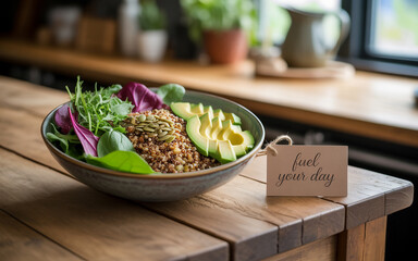 Vibrant Vegan Salad Bowl Fresh Ingredients in a Healthy Meal
