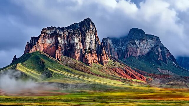 Colorful mountain landscape