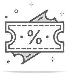 Discount voucher icon illustration coupon sale offer shopping