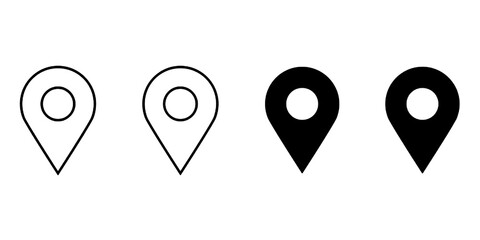 location map icons. location marker. location pin