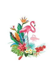 Tropical Flamingo Decoration.ai