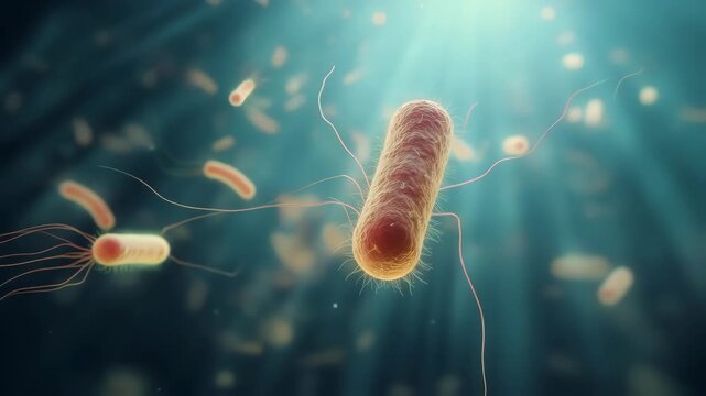 an illustration good bacteria in human's body 