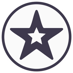 Obraz premium Star icon inside circle, vector illustration, design element.