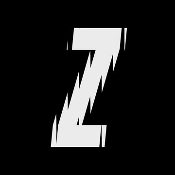 Abstract Sliced Glass Z Letter Glitch Reveal Motion Background