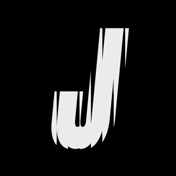 Sliced Glass Glitch Letter J Animation Loop
