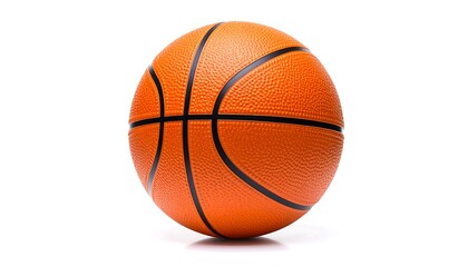 Basketball on White Background - Sports Equipment for Recreation.