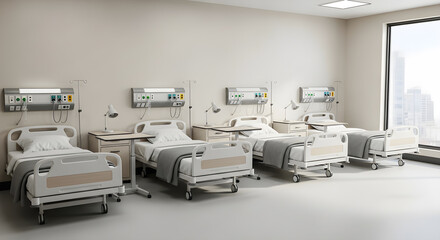 A minimalist home office setup featuring a floating desk with a laptop and a chair, complemented by wall shelves and a window.