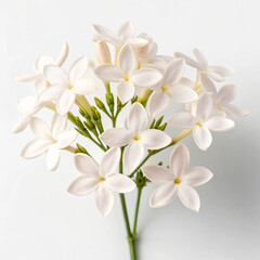 white flowers on white background