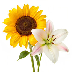 sunflower isolated on white background