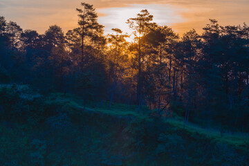 sunrise over the river