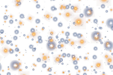 Christmas glittering stars particles celebration overlay on transparent background 