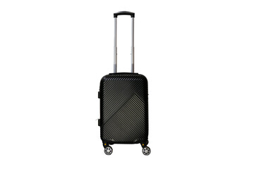 Travel black suitcase isolated on white background.