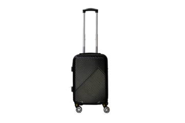 Travel black suitcase isolated on white background.