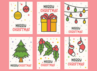Christmas card gift graphic vector