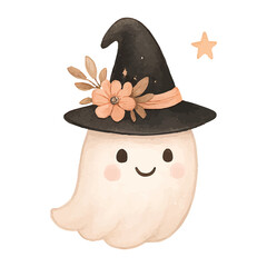 halloween witch on a white background