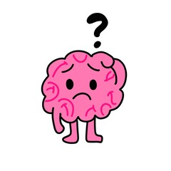 Cartoon Brain Character Illustration art