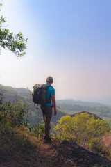 hiker with backpack