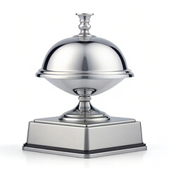 silver trophy isolated on white background
