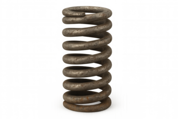 Weathered metal spring isolated, waiting for digital manipulation and creative design