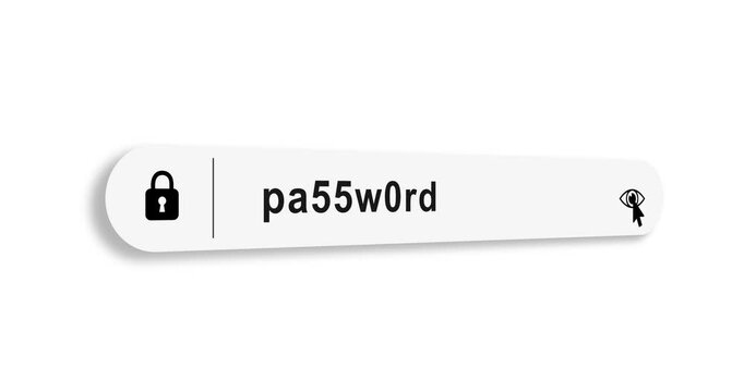Animation hide password for protect user