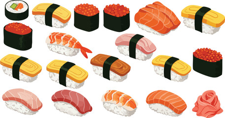 japanese sushi set (Created Using Generative AI Tools)