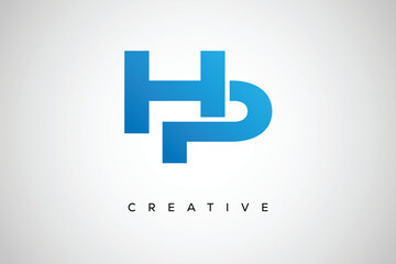 Fototapeta premium HP Creative Monogram Letter mark Logo – Modern Branding Design & Business Identity
