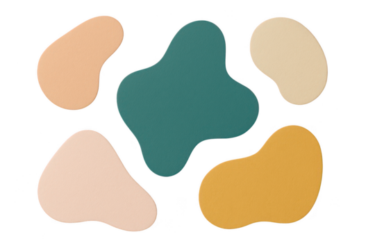 Abstract Minimalist Graphic Elements Design isolated on transparent background
