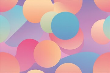 Abstract Pastel Circles Background in Soft Gradient Colors