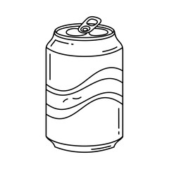 soda, can, icon, vector, beverage, drink, outline, refreshment, cola, fizzy, tin, pop, carbonated, soft, container, packaging, cold, liquid, aluminum, illustration, graphic, clipart, silhouette, desig
