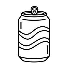 soda, can, icon, vector, beverage, drink, outline, refreshment, cola, fizzy, tin, pop, carbonated, soft, container, packaging, cold, liquid, aluminum, illustration, graphic, clipart, silhouette, desig