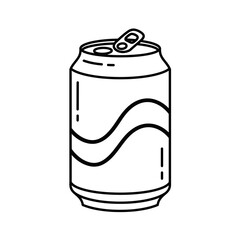 soda, can, icon, vector, beverage, drink, outline, refreshment, cola, fizzy, tin, pop, carbonated, soft, container, packaging, cold, liquid, aluminum, illustration, graphic, clipart, silhouette, desig