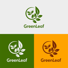 GreenLeaf – Minimal Organic Food Logo Design