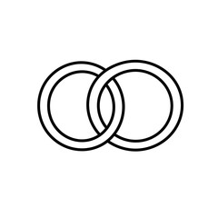 wedding, rings, icon, vector, band, symbol, love, marriage, union, couple, engagement, jewelry, outline, graphic, clipart, silhouette, romantic, design, commitment, relationship, eternity, loop, circl