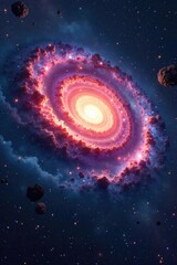 Stunning high-resolution image of a spiral galaxy, swirling arms of stars and gas, cosmic dust clouds, deep space exploration, celestial wonder , spiral galaxy, universe, grand
