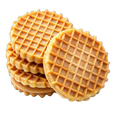 waffles isolated on white
