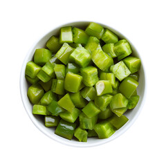 Bowl of cubed Kakadu plum png