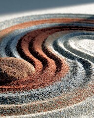 Colored Layers of Earth Tone Sand