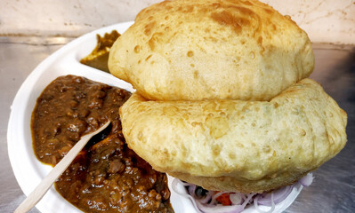 Chole bhature is a North Indian famous food dish