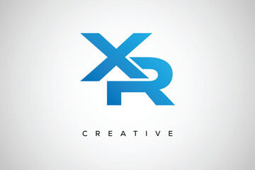 Obraz premium XR Creative Monogram Letter mark Logo – Modern Branding Design & Business Identity