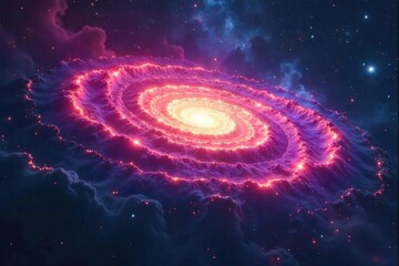 Vast cosmic nebula swirling with vibrant colors, depicting a celestial sign of immense scale and mystery Perfect for science fiction, fantasy, or astrological themes , extraterrestrial, galactic