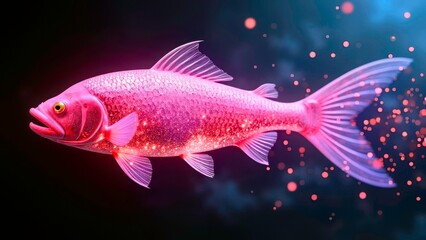 Fototapeta premium Luminous Fish Art Creative Scene