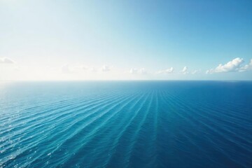 Vast, endless ocean stretching to the hazy horizon line Calm water meets the sky in a breathtaking panoramic view Perfect for travel, nature, and serenity themes , scenic, maritime