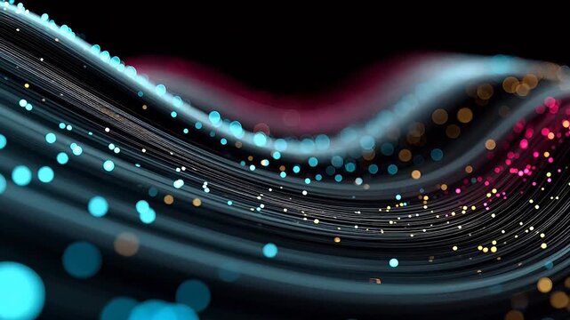 fiber optics background with lots of light spots