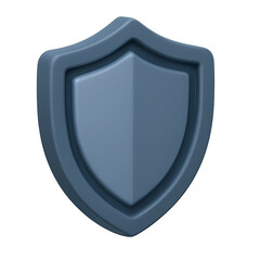 Fototapeta premium 3D Render 3D shield icon symbolizing protection and security for fintech, cybersecurity, and trust-inducing branding.